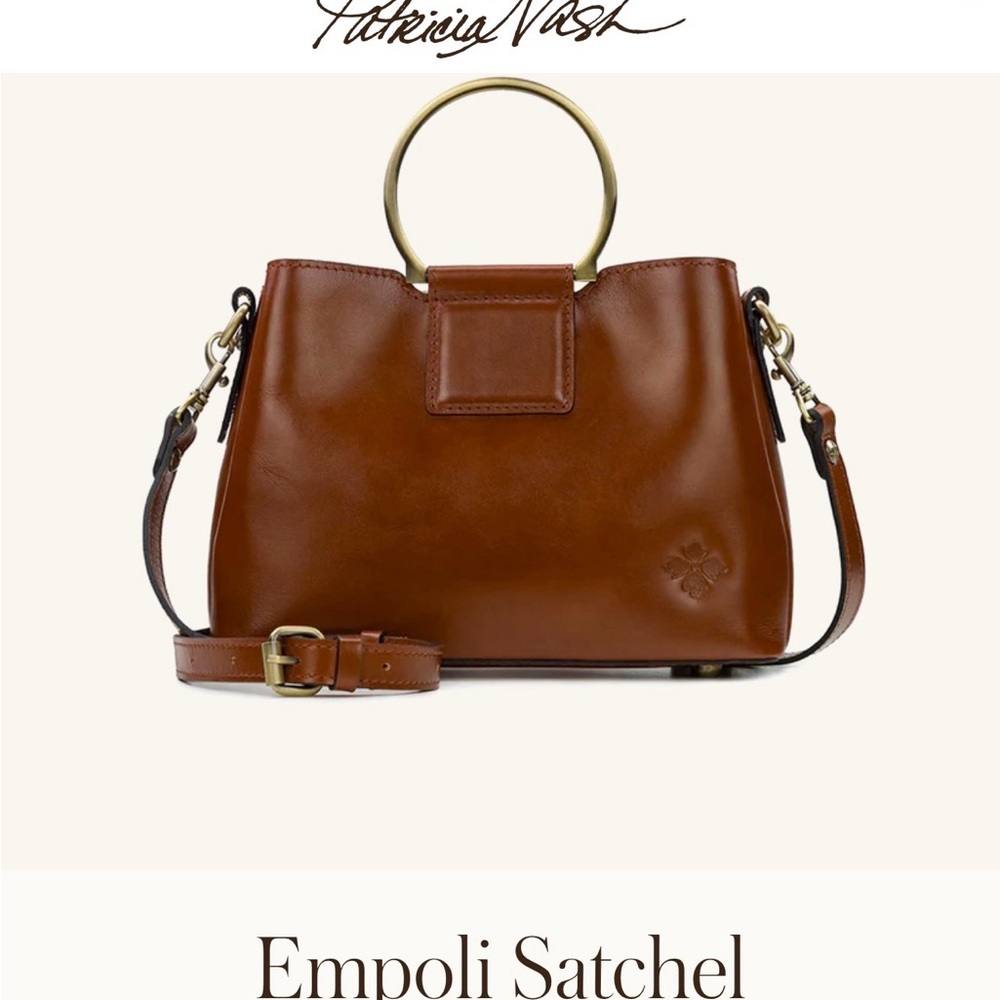 Patricia Nash Empoli Heritage Satchel with ring handle and crossbody strap NWT - Picture 2 of 9